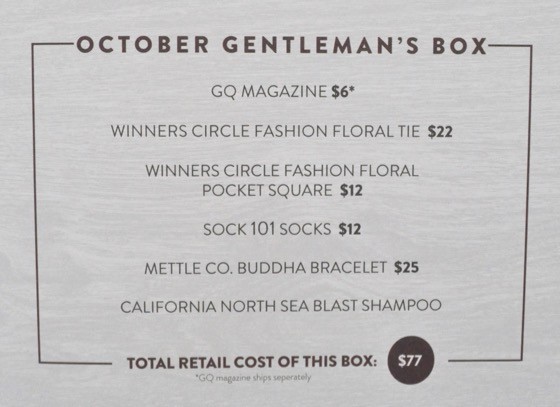 Gentleman's Box Subscription Box Review October 2015 - 5