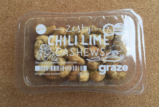 Graze Subscription Box Review + Free Box Coupon October 2015 - Cashews