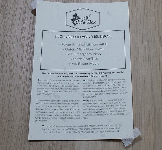 Isle Box Subscription Review October 2015 - info