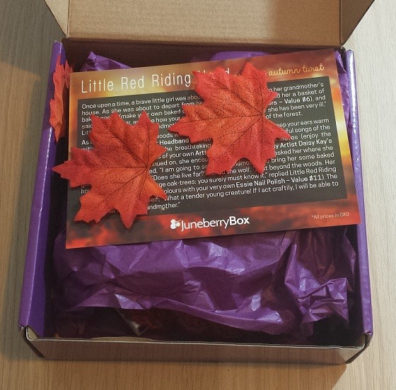Juneberry Subscription Box Review October 2015 - inside
