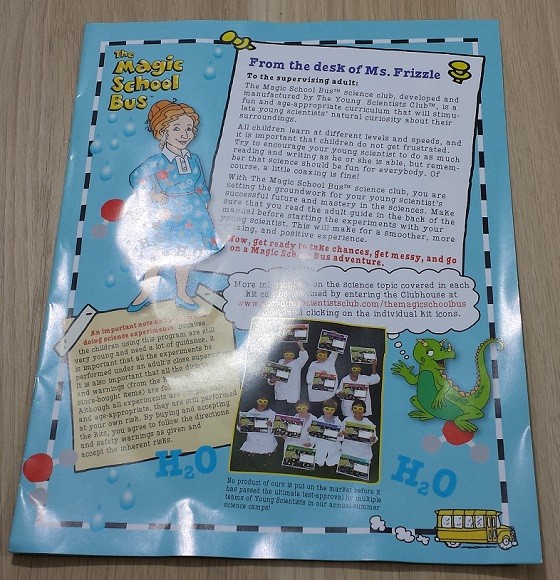 Magic School Bus Science Club Subscription Review September 2015 - booklet