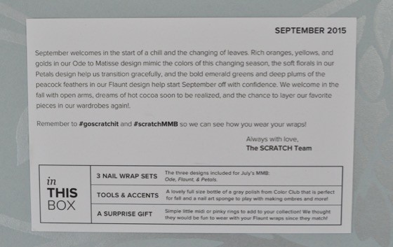 Monthly Mani Box by Scratch Subscription Box Review September 2015 - 3