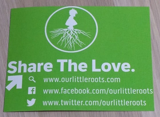 Our Little Roots Subscription Box Review September 2015 - social-media