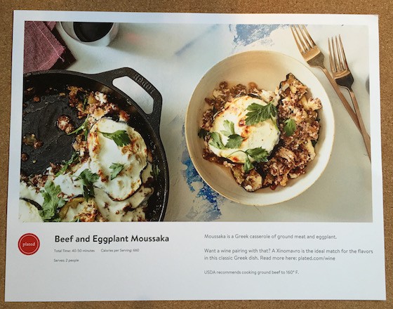 Plated Subscription Box Review October 2015 - MoussakaCard