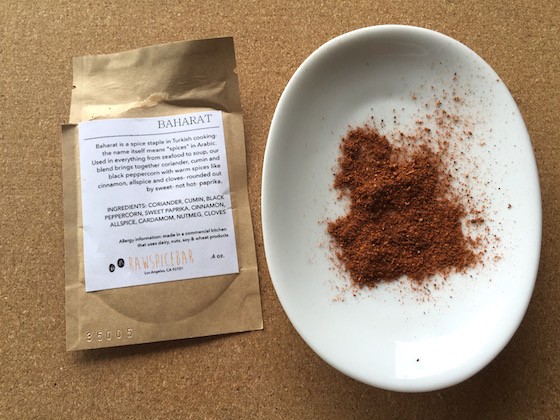 RawSpiceBar Subscription Box Review September 2015 - Baharat