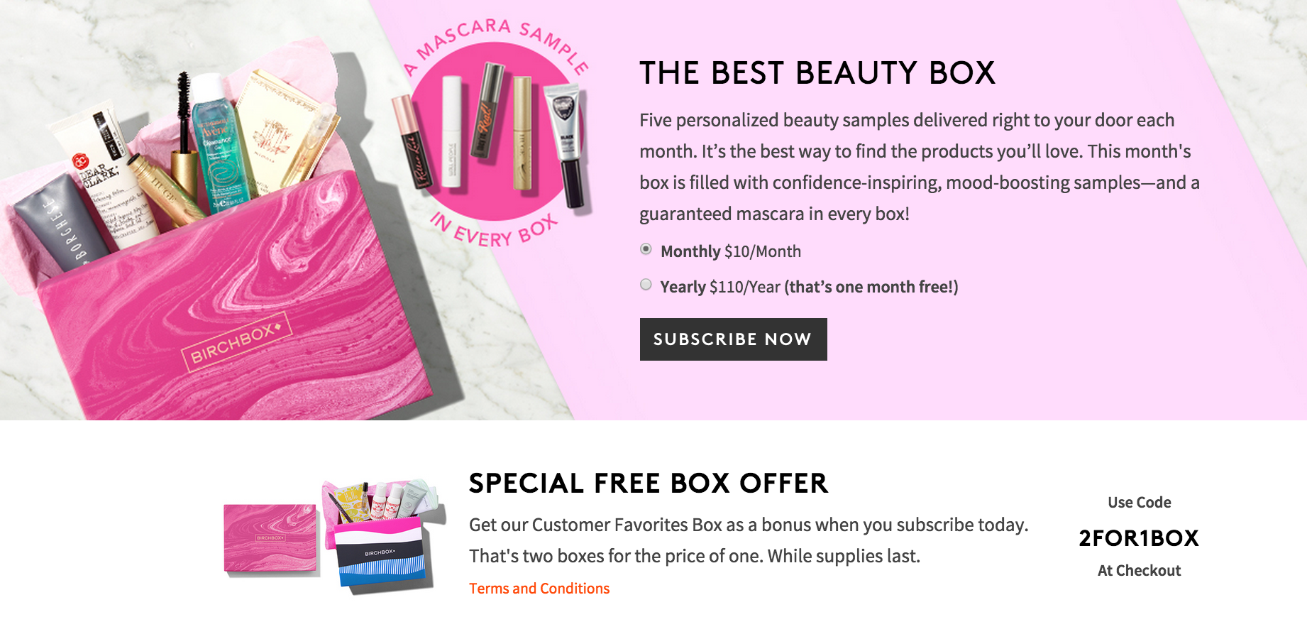 Free Birchbox Customer Favorites Box!