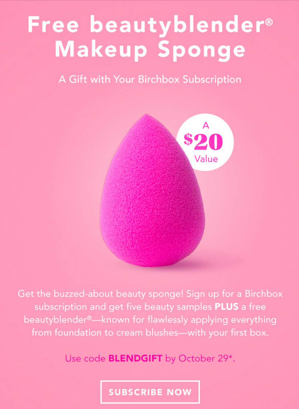 Beauty Blender Gift with Subscription!