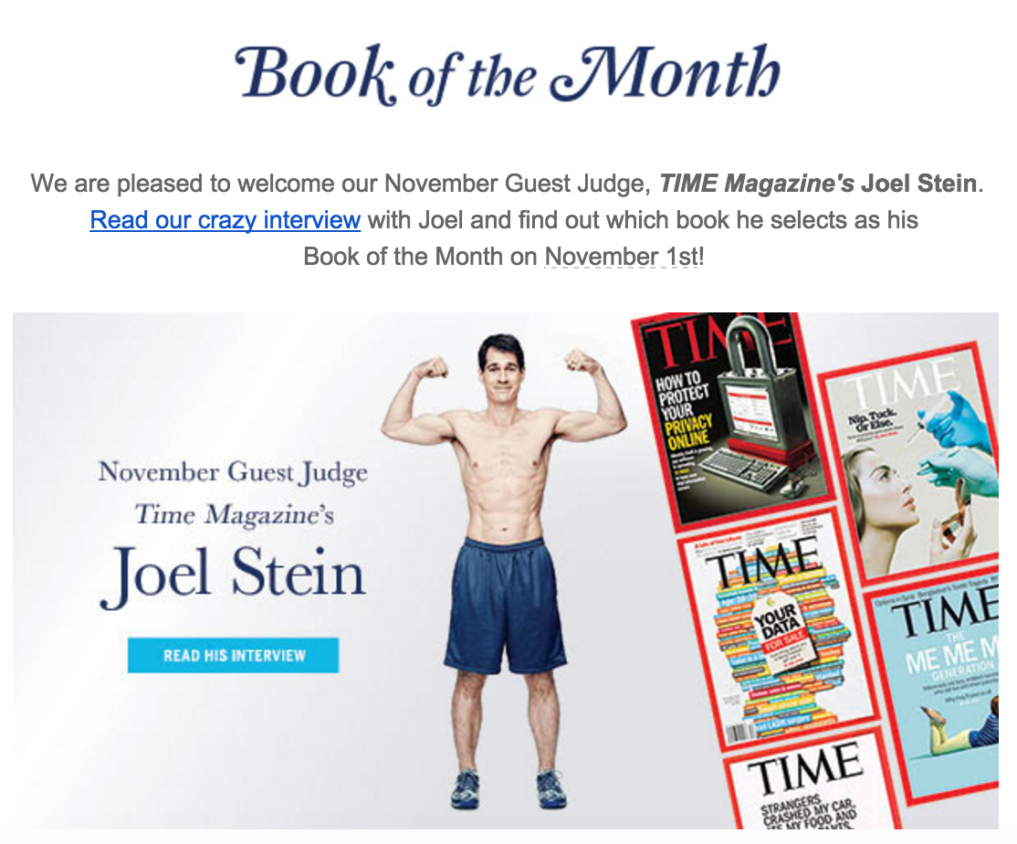 Book of the Month November Guest Judge Reveal + Coupon