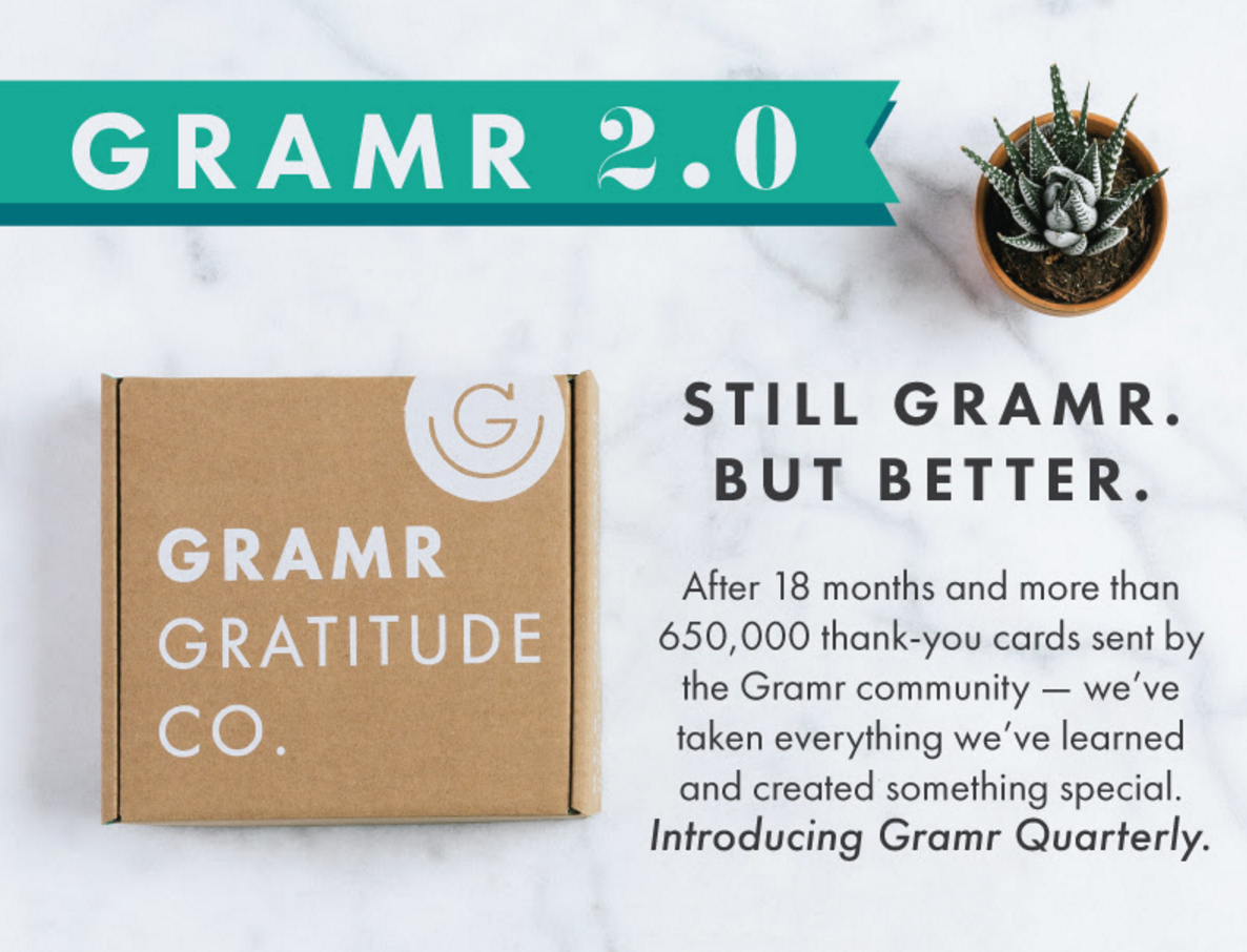 New Gramr Quarterly Subscription Box + Coupon