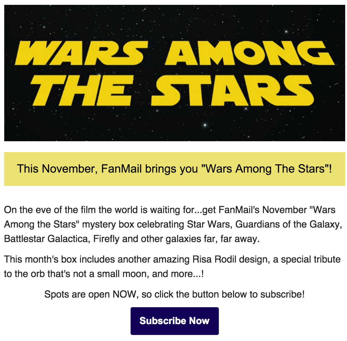 FanMail November 2015 Spoilers