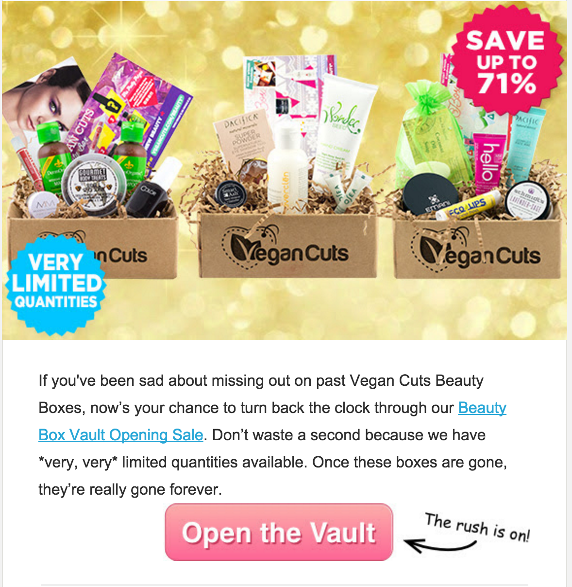 Vegan Cuts Beauty Box Vault Sale!