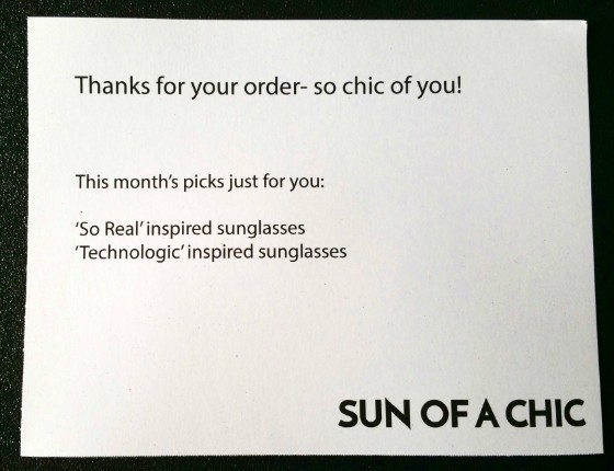 Sun Of A Chic Subscription Box Review October 2015 - info