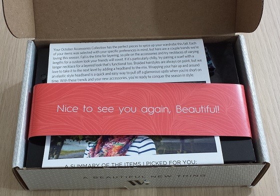 Wantable Accessories Subscription Box Review October 2015 - inside