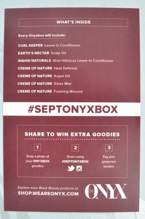 We Are Onyx Beauty Box Subscription Box Review September 2015 - 7