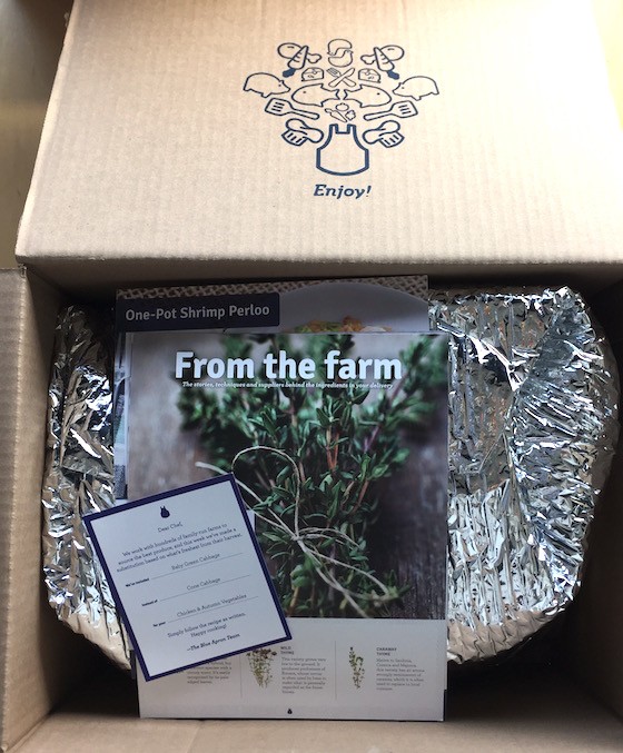 Blue Apron Subscription Box Review October 2015 - Inside