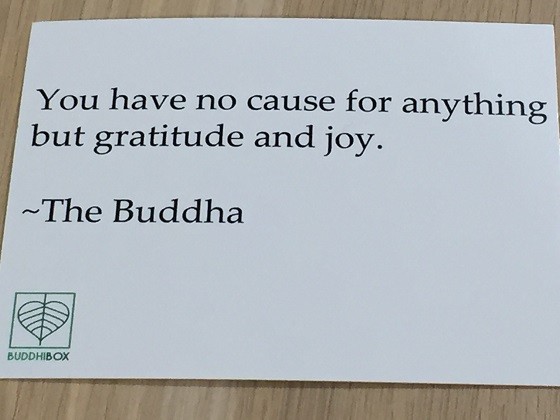 BuddhiBox Subscription Box Review November 2015 - quote