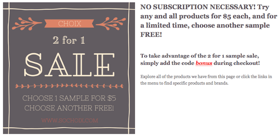 Choix Subscription Box Review November 2015 - SCREENSHOT2