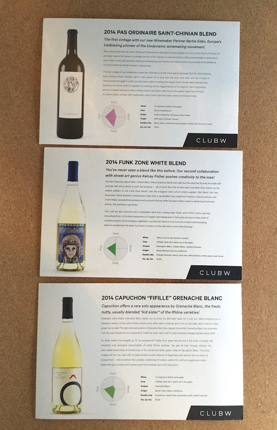 Club W Wine Subscription Review & Coupon November 2015 - Cards2