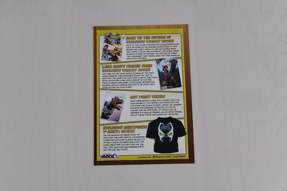 Comic Block Subscription Box Review + Coupon October 2015 - Card back