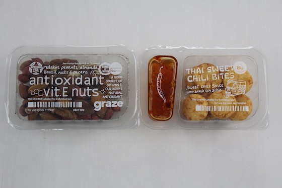 Graze 8-Snack Subscription Box Review + Free Box Coupon November 2015 - nuts and chili bites