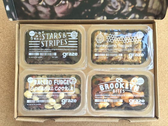 Graze Subscription Box Review + Free Box Coupon November 2015 - Contents