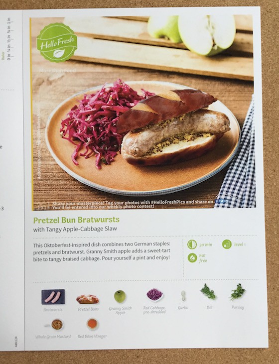 Hello Fresh Subscription Box Review + Coupon October 2015 - BratwurstCard