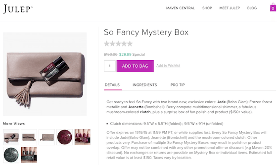 Julep Mystery Box So Fancy Review SCREENSHOT2