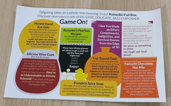 Konenkii Subscription Box Review October 2015 - info