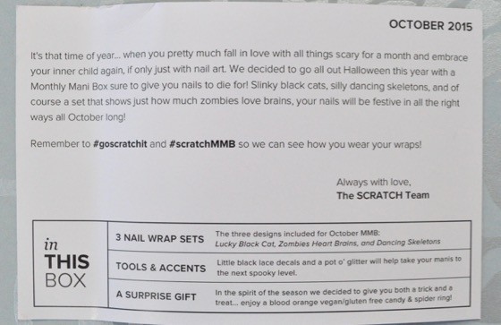 Monthly Mani Box by Scratch Subscription Box Review October 2015 - 3