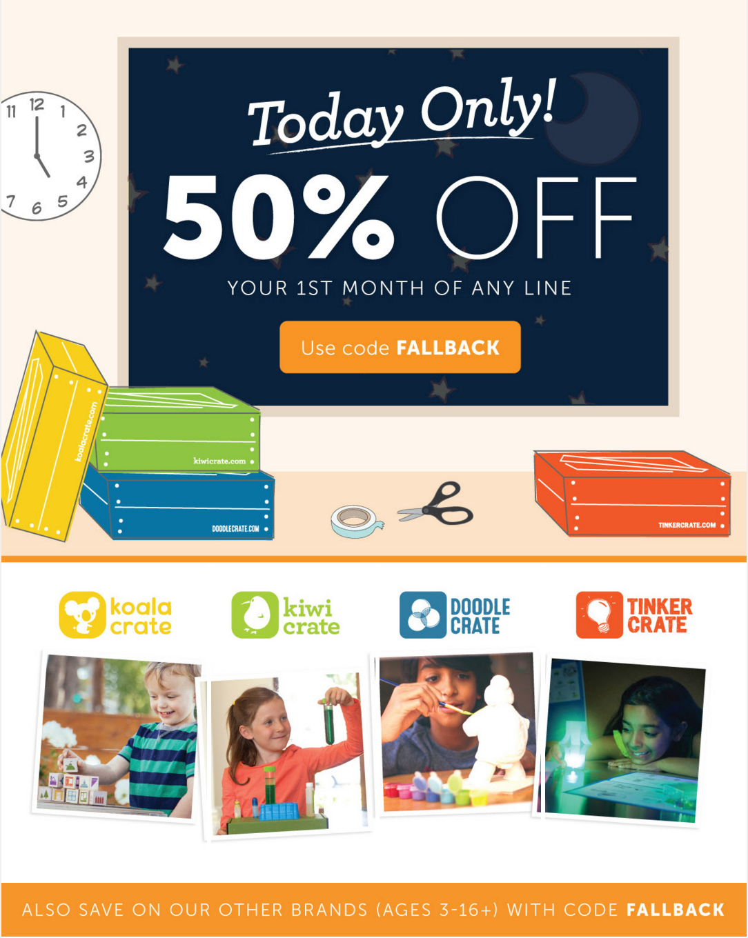 Kiwi Crate Flash Sale – 50% Every Box!