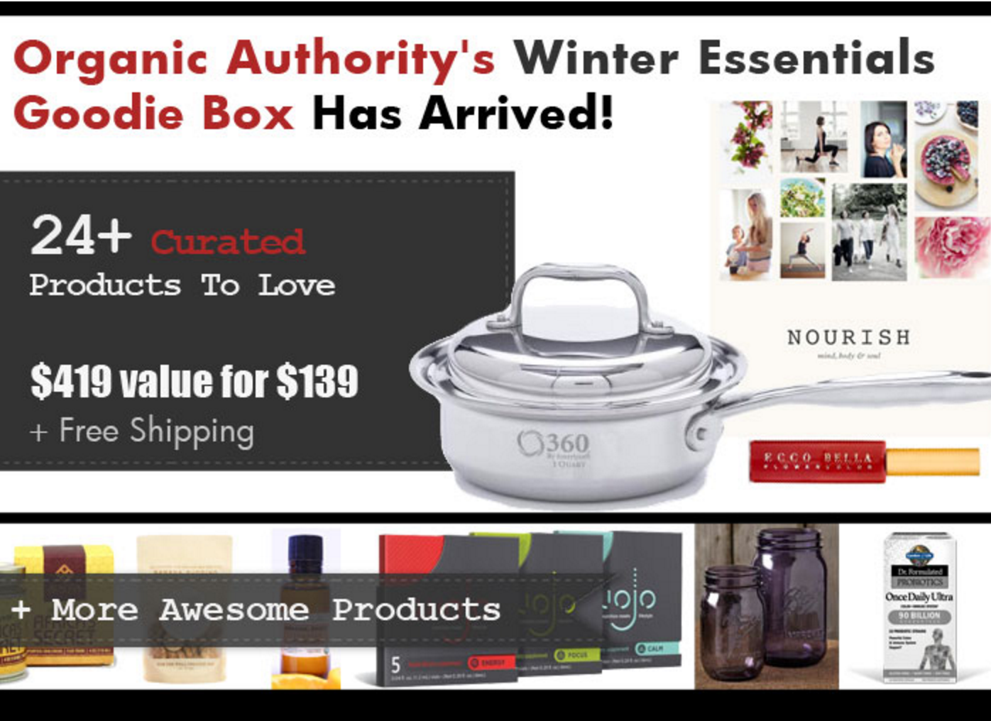 Organic Authority Winter Essentials Goodie Box On Sale Monday