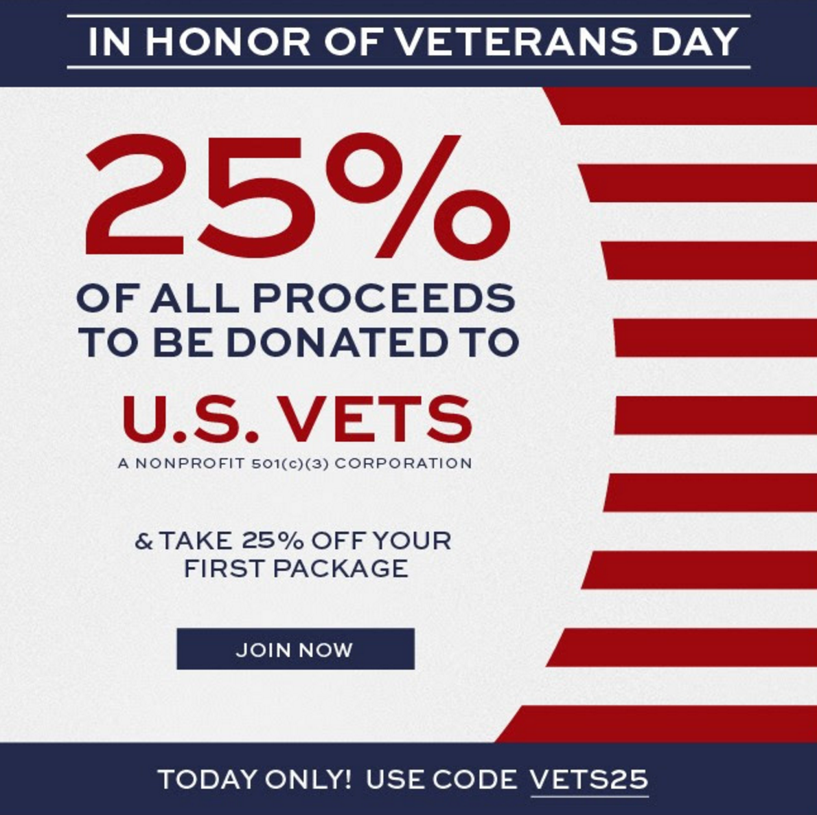 Today Only – Five Four Club Veterans Day Sale