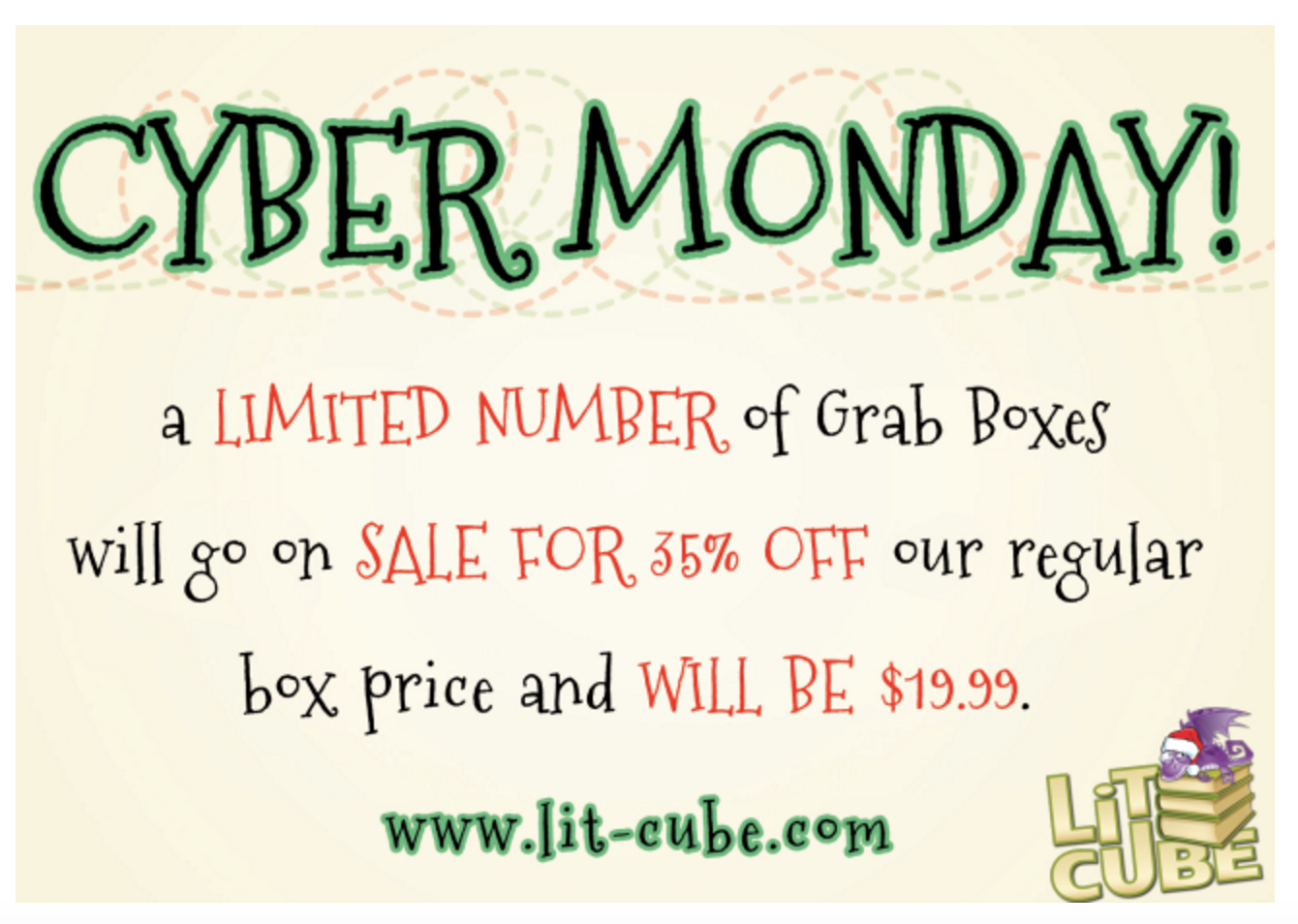 Lit Cube Cyber Monday Holiday Grab Bags + Dec Box Spoiler