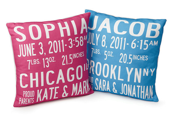Birth Announcement Pillows
