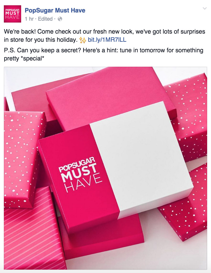 POPSUGAR Special Edition Box Hint!