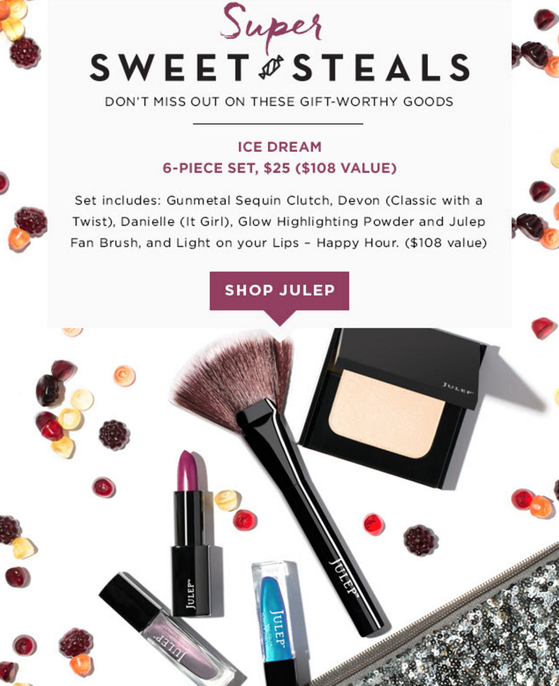 Today Only – Julep Sweet Steals 6-Piece Set for $25