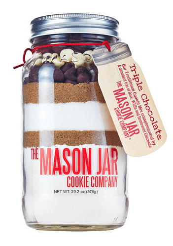 Triple Chocolate Cookie Mix in a Mason Jar