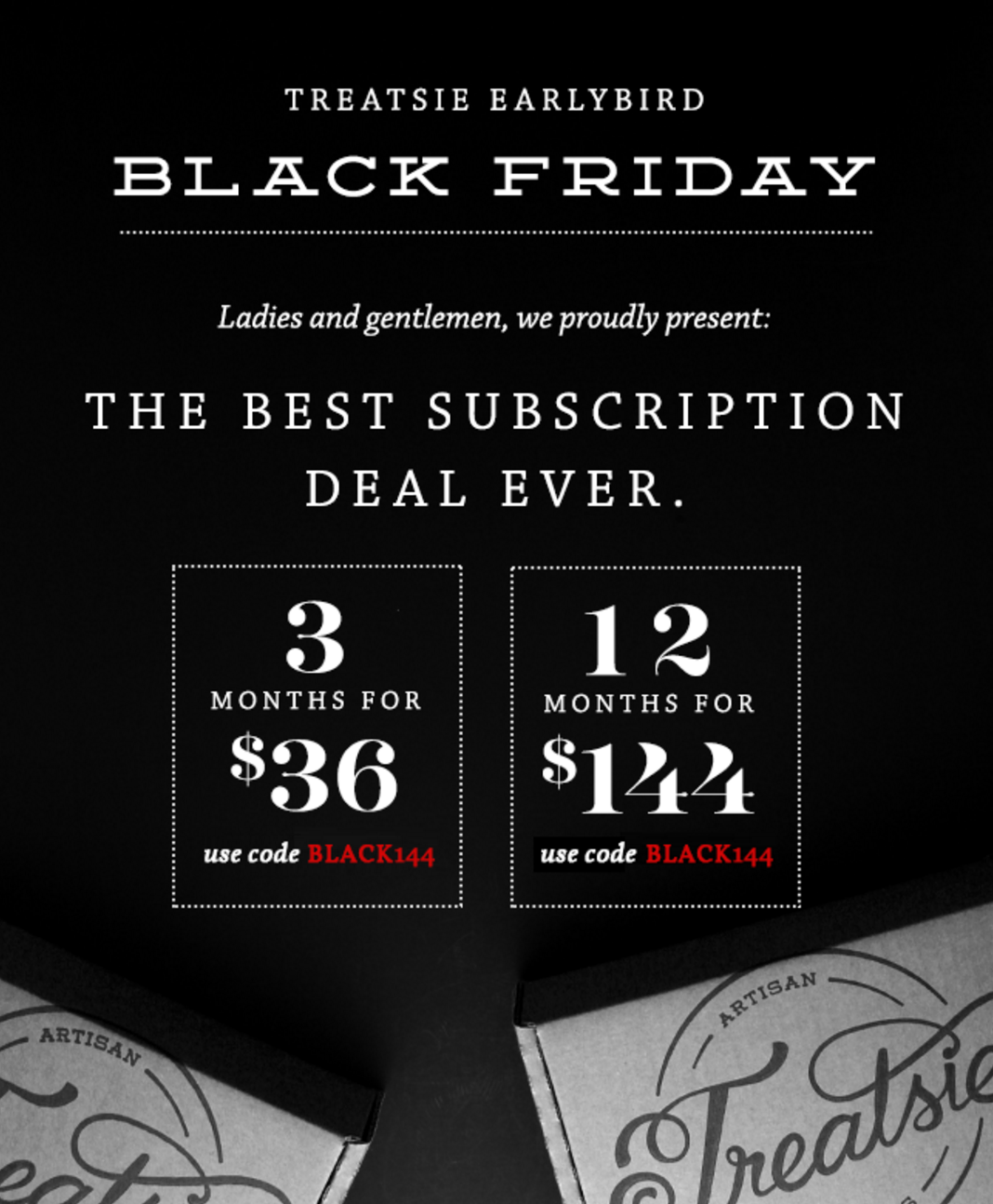 Treatsie Black Friday Sale – $59 Off Annual Subscription!