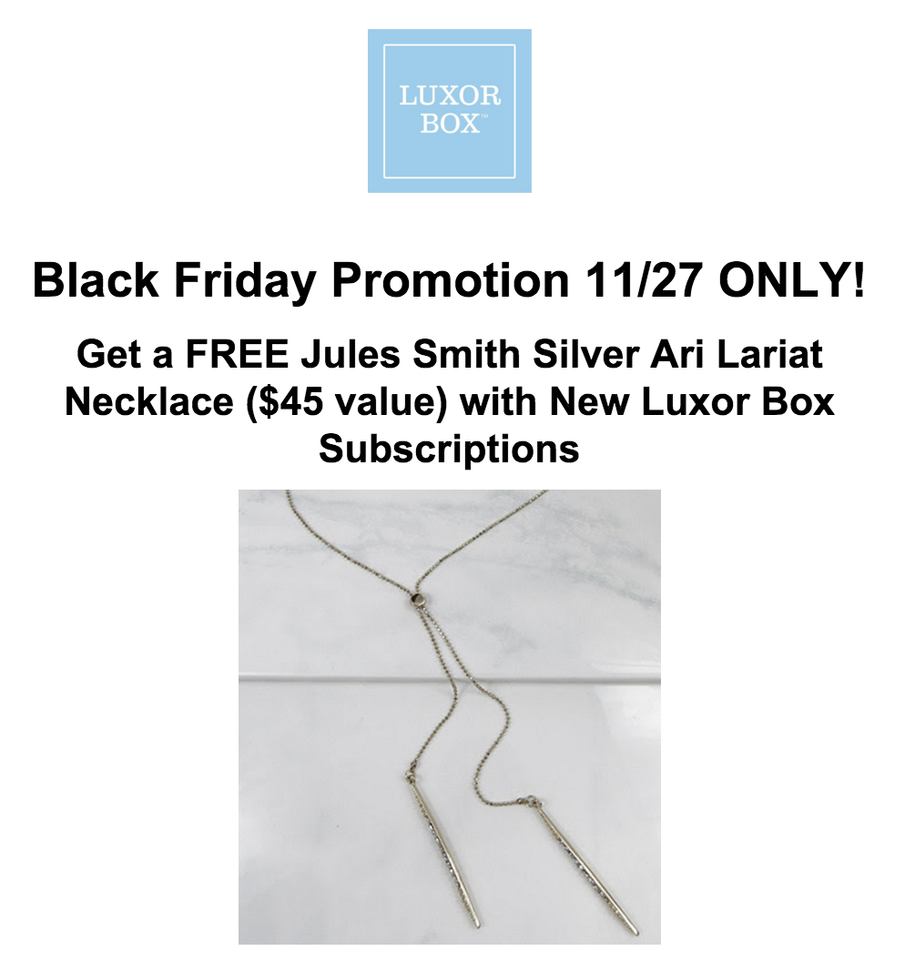 Luxor Box Black Friday Sale – Free $45 Necklace w/ Subscription!