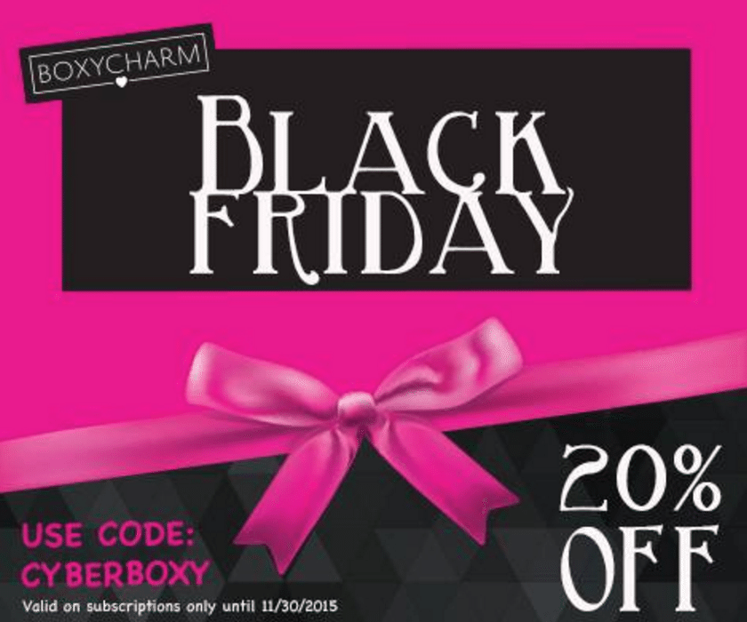 BoxyCharm Black Friday Deal – 20% Off Any Length Subscription!