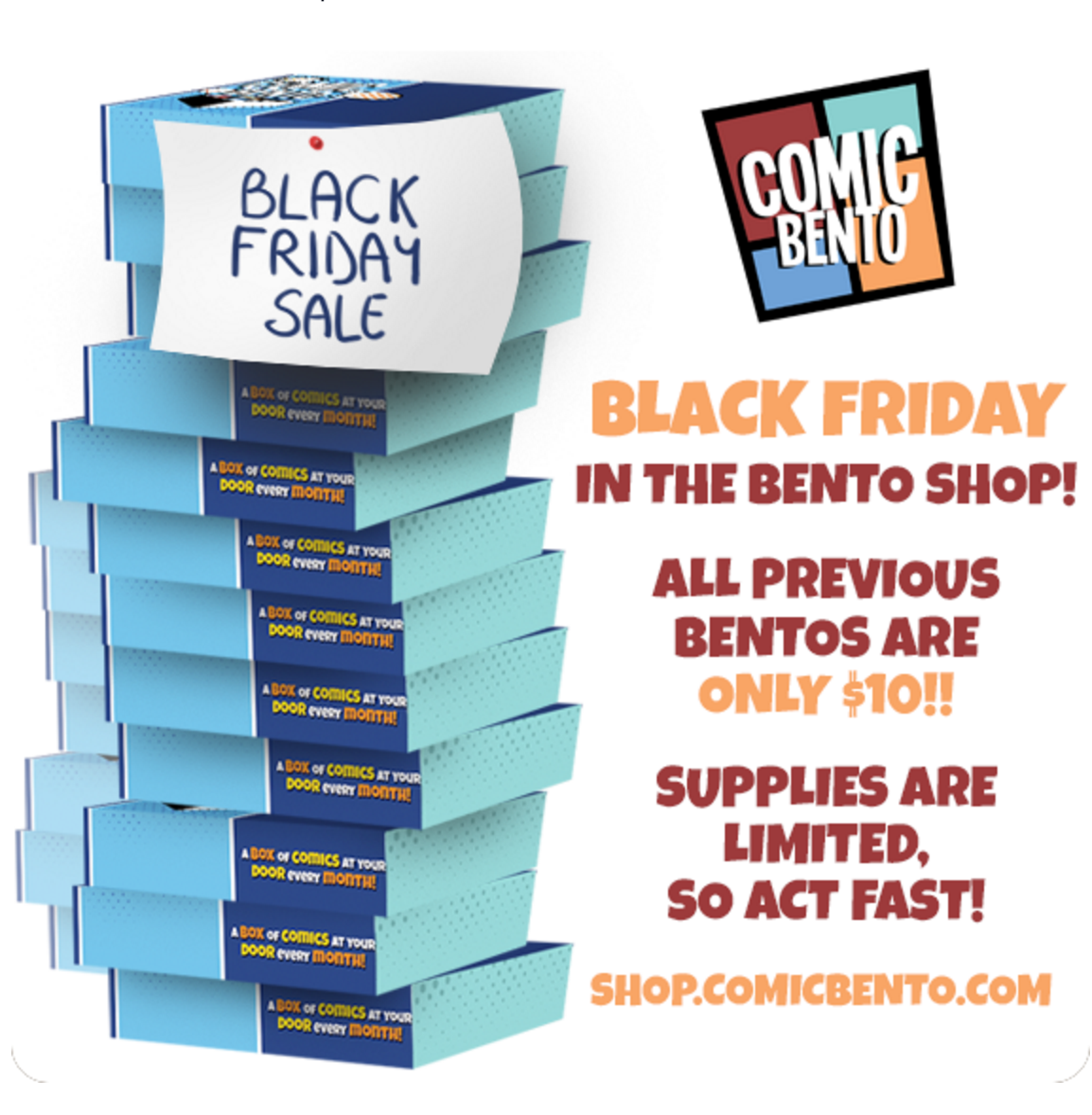 Comic Bento Black Friday Deal – $10 Previous Bentos!
