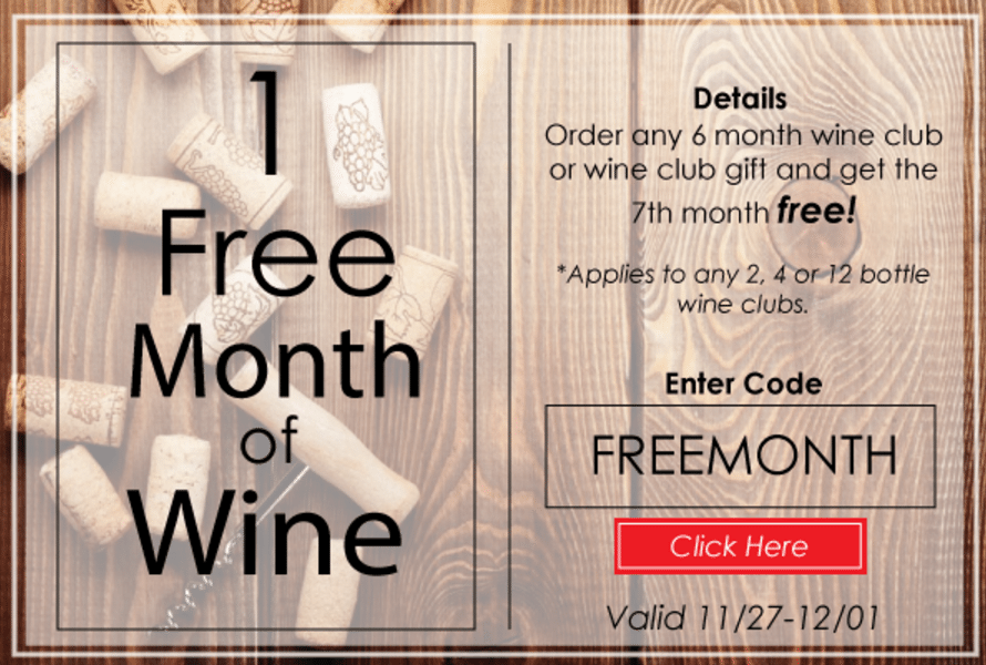 Plonk Wine Club Black Friday Deal – Free Month w/ Subscription