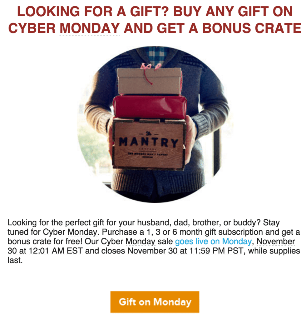 Mantry Cyber Monday