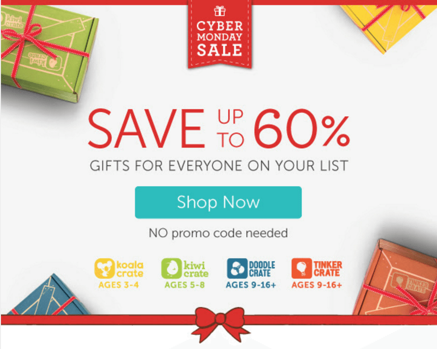 Extended! Kiwi Crate Cyber Monday Sale – 60% Off Every Box!