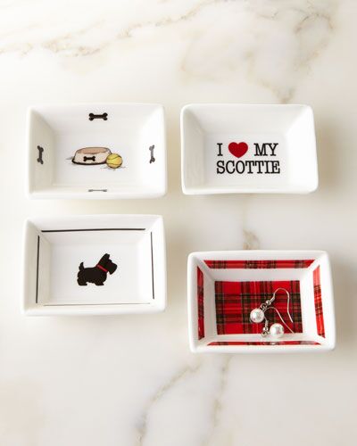 I Love My Scottie Mini Trinket Tray Set