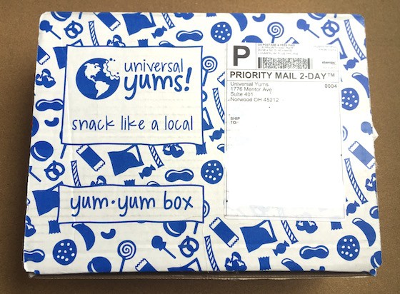 Universal Yums Subscription Box Review October 2015 - Box