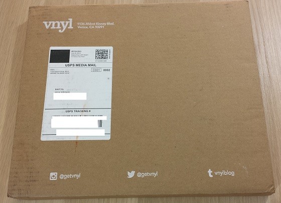 VNYL Subscription Box Review October 2015 - box