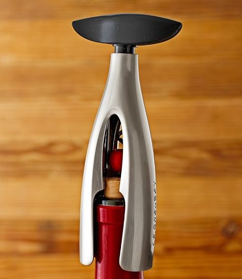 Le Creuset Table Wine Opener, Antique Chrome
