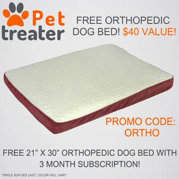 Pet Treater Cyber Monday Deal – Free Orthopedic Dog Bed