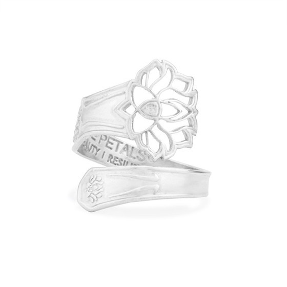 Lotus Peace Petals Spoon Ring
